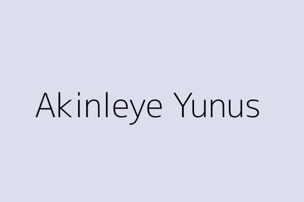 Akinleye Yunus